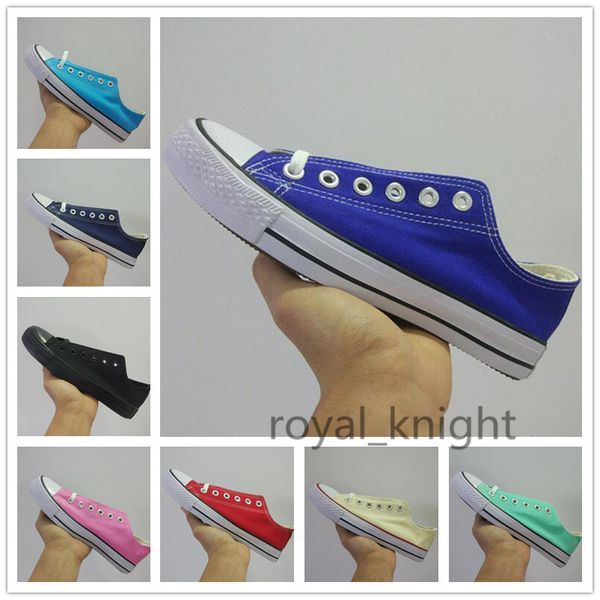 

canvas trainers shoes mens women white red yellow blue pink low style classic canvas casual sports designer men sneaker size 35-44, Black