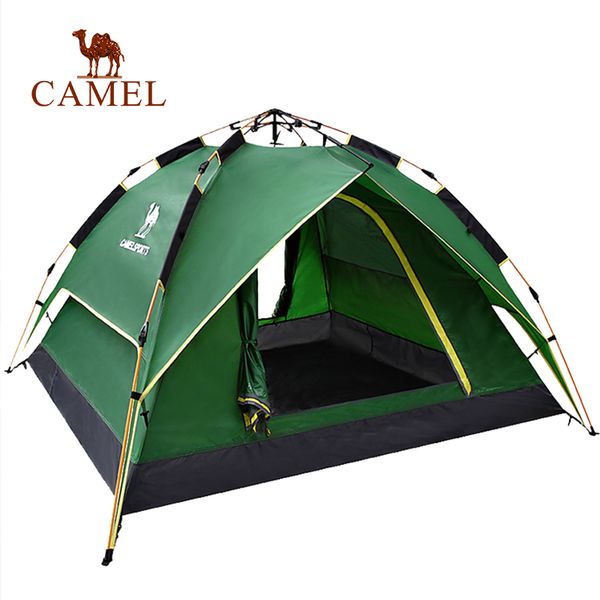 

cubic tentcamel automatic opening camping tent 2-3 person double layer waterproof rainproof outdoor beach travel tent