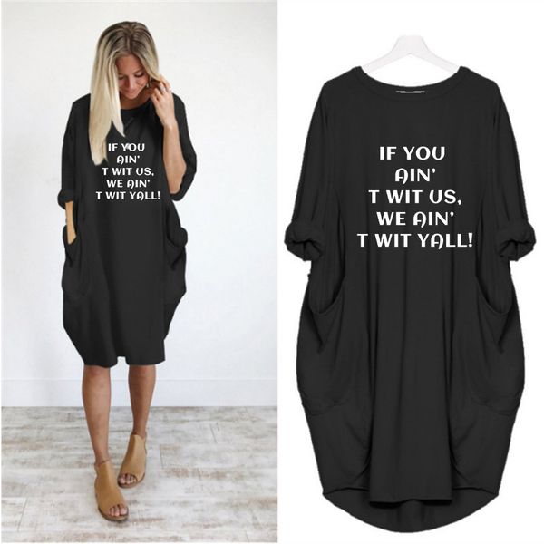 

womens designer dresses fashion crew neck dresses casual loose dress luxury letter printed fashion brand girl apparel summer new, Black