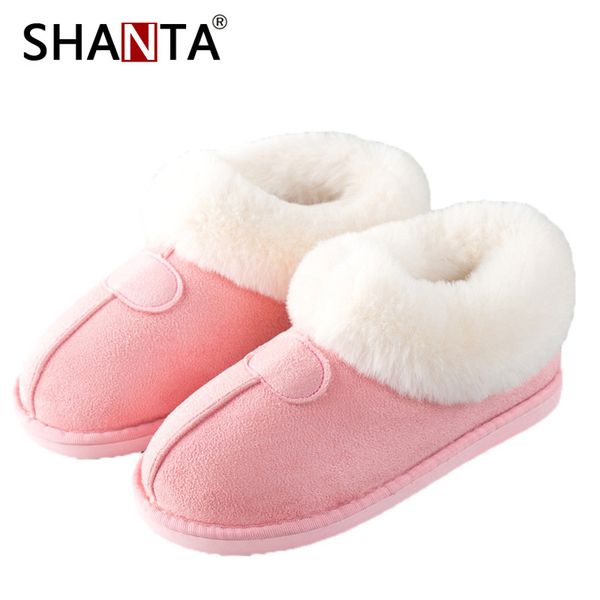 

женщины зимний теплый ful тапочки женщин тапочки cotton sheep lovers главная крытый плюша размер дома обувь женщина оптом, Black