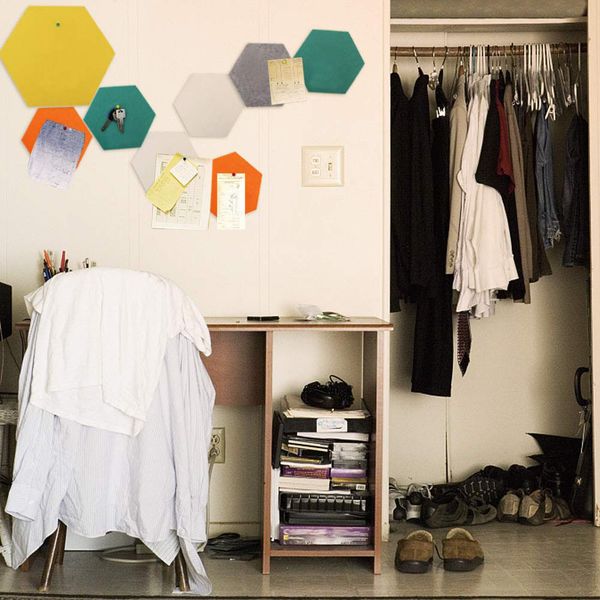 

factory price5pcs/set hexagon felt board hexagonal felt wall sticker multifunction 3d decorative home message board sel