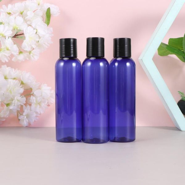 

20pcs 150ml portable split bottles handy cosmetic travel containers toiletries liquid containers clear bottle (blue and black
