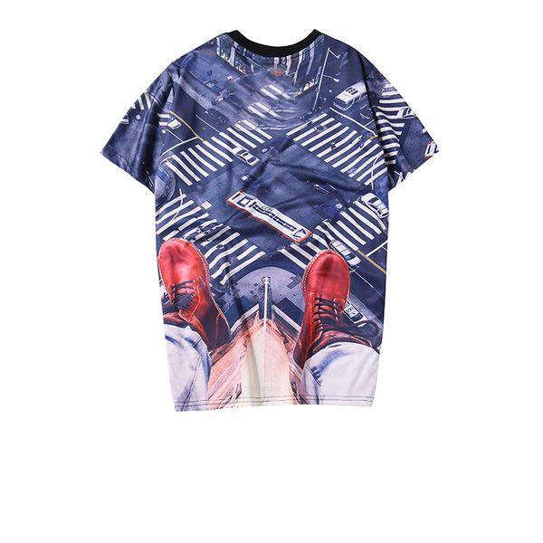 

mens designer fashion breathable short sleeve hipster tshirt round neck cotton basic t shirt black white mens print adt31-2 running, White;black