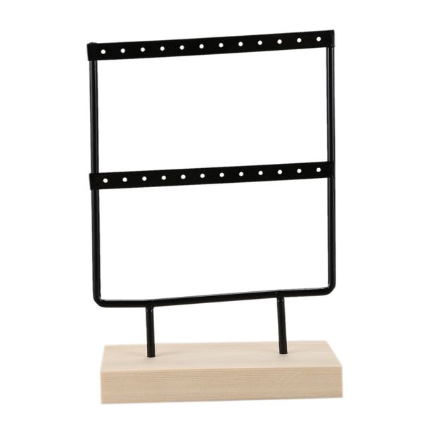 

practical 24 holes 2 layers earrings ear studs organizer rack jewelry display stand, Pink;blue