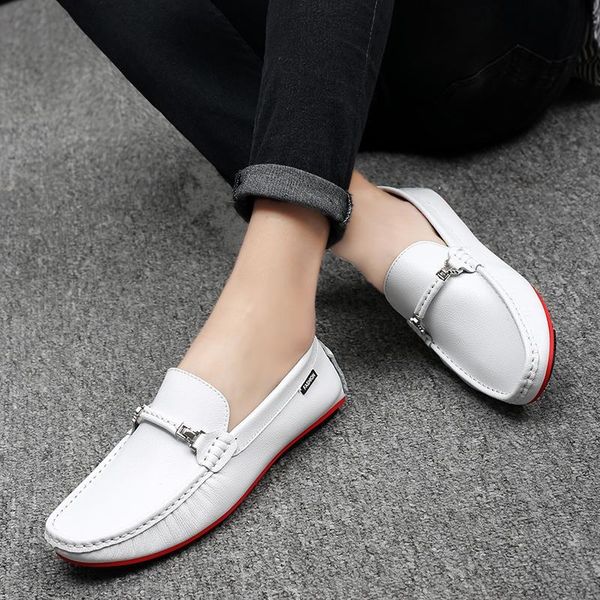 

northmarch men shoes loafers genuine leather men shoes comfortable boat breathable driving mens mocasines hombre c09, Black