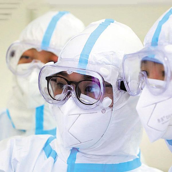

in stock transparent goggles safety glasses protective goggles for eye protection anti infection splash closed clear vented, Black;white