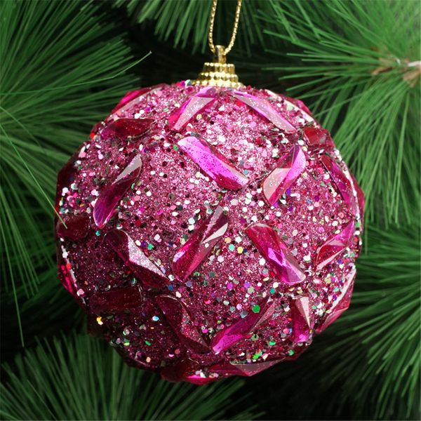 

christmas rhinestone glitter baubles balls xmas tree ornament decoration 8cm christmas decorations for home#25