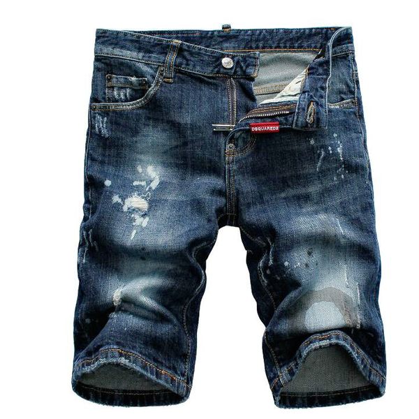 

dsquared2 men dsquared2 новые 2019 мужчины denim рвущие шорты джинсы ночной клуб синий хлопок моды узкие летом мужские брюки a8014 бесплатн, Blue