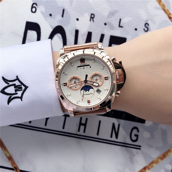 

21 mens watches fashion 42mm classic watch stainless steel quartz movement mens party wristwatch business watch gift clock, Slivery;brown