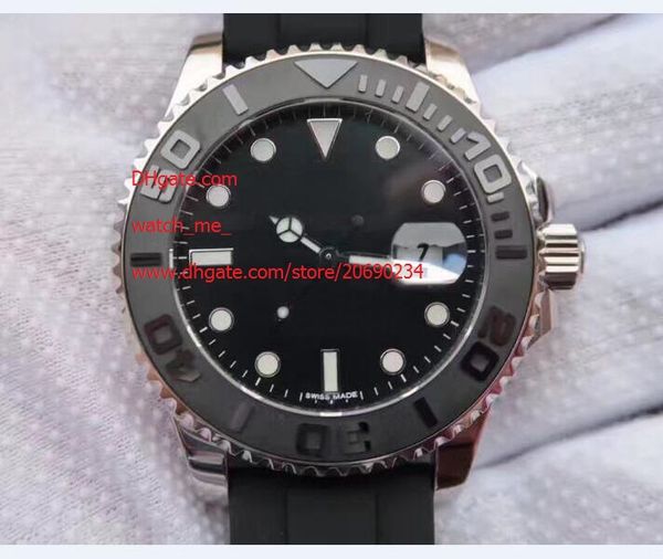 

бесплатная доставка 40 мм азия 2813 механизм черный циферблат керамический безель корпус резиновая лента автоматические часы из нержавеющей, Slivery;brown