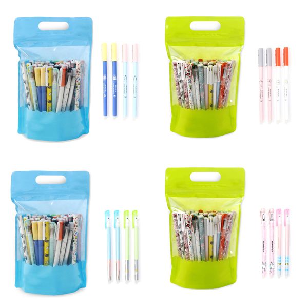 

20pcs/lot 0.35mm cute animal black blue ink erasable gel pen school office supply gift stationery papelaria escolar