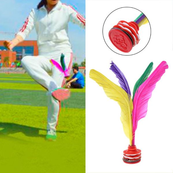 

colorful feather chinese jianzi fitness sports toy game foot kicking shuttlecock