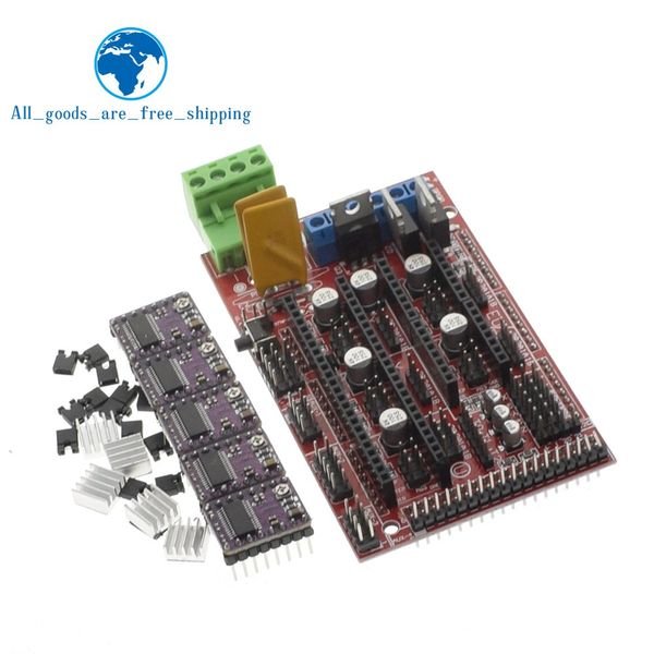 Freeshipping RAMPALARI 1.4 3D yazıcı kiti kontrol paneli yazıcı Kontrol Reprap MendelPrusa ile 5 adet DRV8825 3D Yazıcı için Sürücü modülü