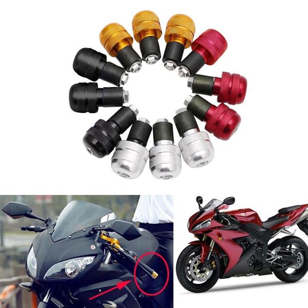 

2pcs/lot durable aluminum motorcycle anti vibration balance handle bar end plug grip ends caps black 22mm