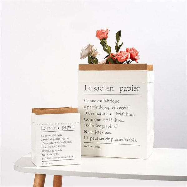 

цветок бумажного мешок коровьего хранение мини бумажный мешок двойной слой утолщается сухими цветы письмо моды партия подарки сумки