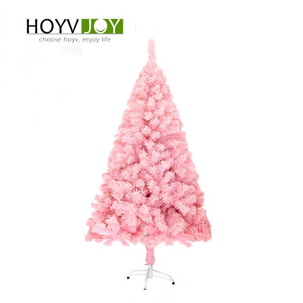 

hoyvjoy 120cm flocking pink christmas tree mini tree new year decorations with led light and small decorations wholesale custom