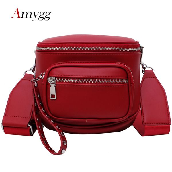 

women crossbody bag fashion over shoulder bag wide strap soft pu leather female messenger for ladies high quality