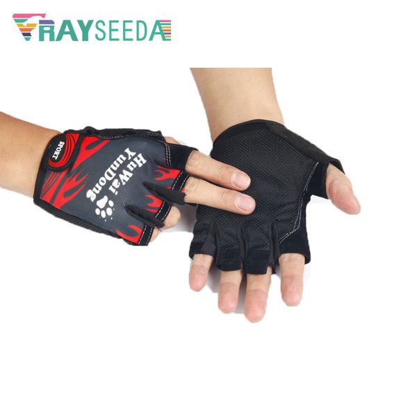 

rayseeda half finger weight lifting riding sports gloves adjustable cool summer gym fitness running cycling gloves palm protects