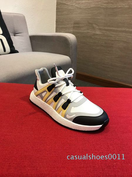 

new arrival men casual shoes 2 colors breathable cow leather casual walk outdoor lace up yellow black shoes sneakers size 38-44