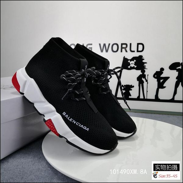 

2020 sock shoe speed trainer pairs casual shoes sneakers speed trainer socks race black shoes men women sports shoes eur36-45