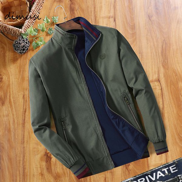 

dimusi spring mens bomber jackets fashion men outwear windbreaker stand collar jacket man slim baseball reversible clothing, Black;brown