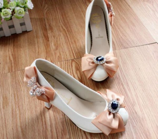 

women's shoes in spring and autumn high fine heel round head bowknot 3cm,5cm,8cm,flat bottom@asd643, Black