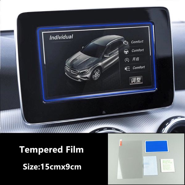 150x90mm Center Console Navigation Screen Tempered Film Protection Decals For Mercedes Benz Cla 2014 2015 180 200 2016 2017 Cool Vehicle Accessories