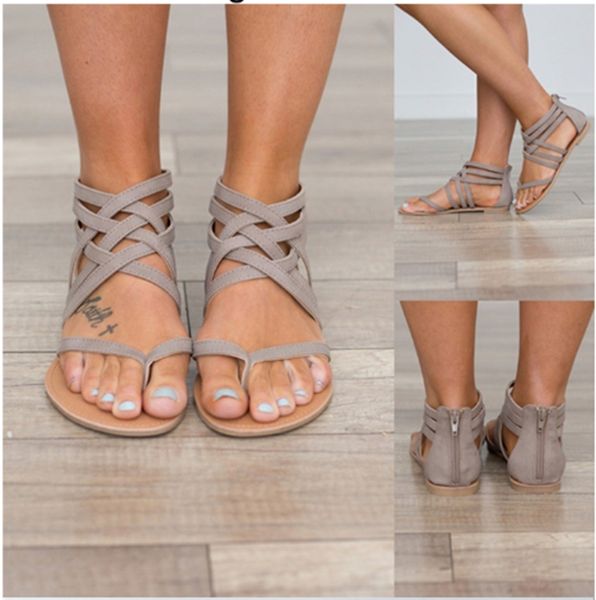 

women cross tied gladiator sandals casual flat rome style summer shoes fashion soft flip flop beach sandals female y200405, Black