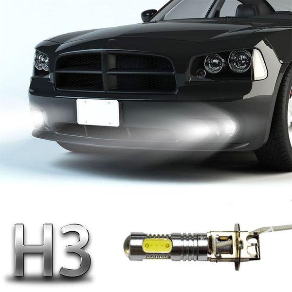 

par de lampada h3 h1 7.5w super led farol de milha super branco farol milha neblina drl