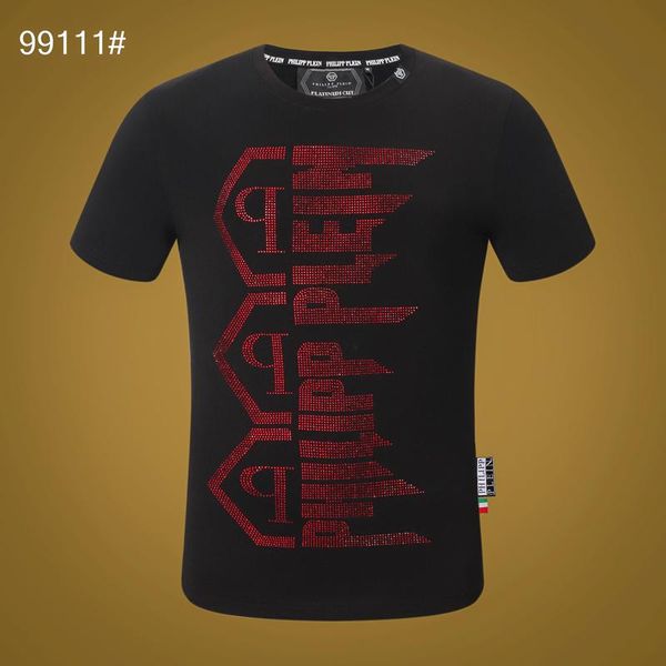 

20ss women mens designer t shirts luxury phillip plain t shirt summer homme off black white skull superme tee bag tracksuits 20, White;black