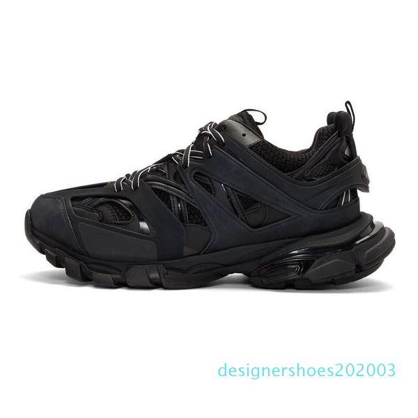 

luxury designer casual shoes triple s track 3.0 brand grey orange yellow men women casual shoes platform sports sneakers d03, Black