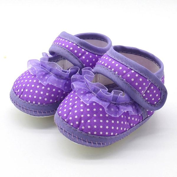 

dot baby booties newborn infant lace girls soft sole prewalker warm casual flats shoes crib footwear first walkers baby schoenen