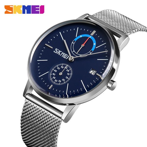 

new fashion quartz men watch luxury brand watches waterproof stainless steel strap gentleman style relogio masculino 9182, Slivery;brown