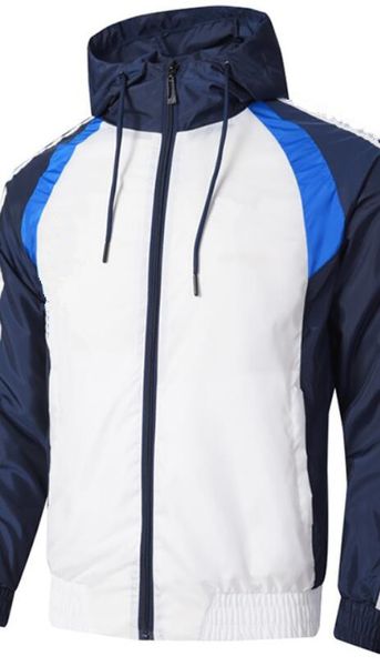 

mens designer arrival hooded contrast color zipper up jackets outwear windbreaker men casual spring autumn lightweight jacket fashion, Black;brown