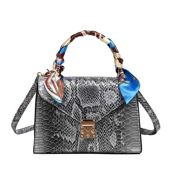 

women's fashion bag 2019 new snake pattern portable bag pu material shoulder messenger the to go shopping or travel 1125