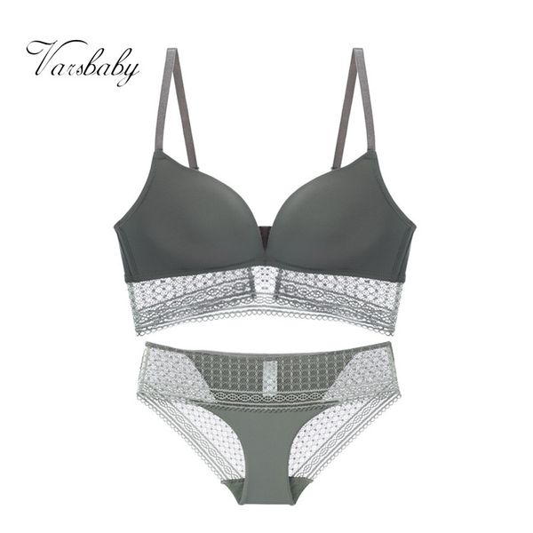 

varsbaby women's thin cup push up underwear wire solid bra sets, Red;black