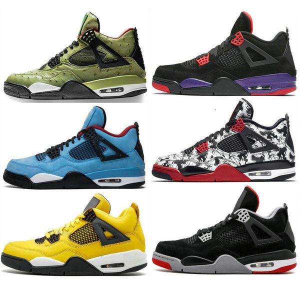 

travis scott cactus jack 4s iv bred white cement toro bravo basketball shoes men 4 tattoo fire red cool grey retros sneakers shoes