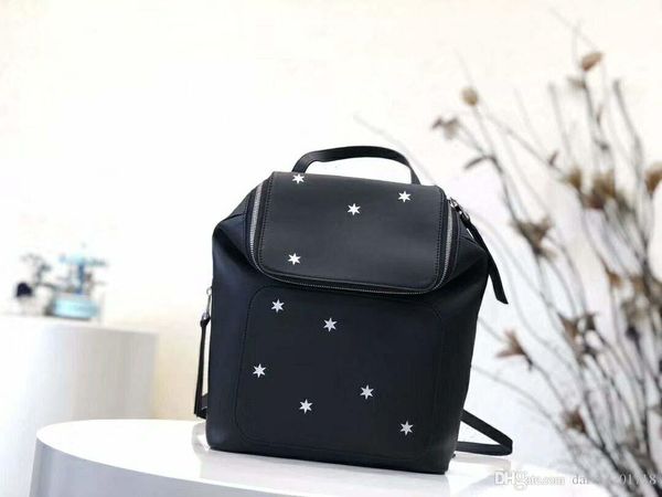 

new classic european luxury style, w0omen's lovers, backpacks designer fashion women lady black red rucksack bag charms owe