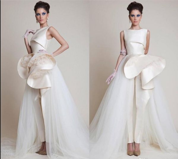 

zuhair murad dresses party evening dress crew peplum ruffles tulle formal evening gowns zipper back pageant prom dress long sleeveless, Black;red