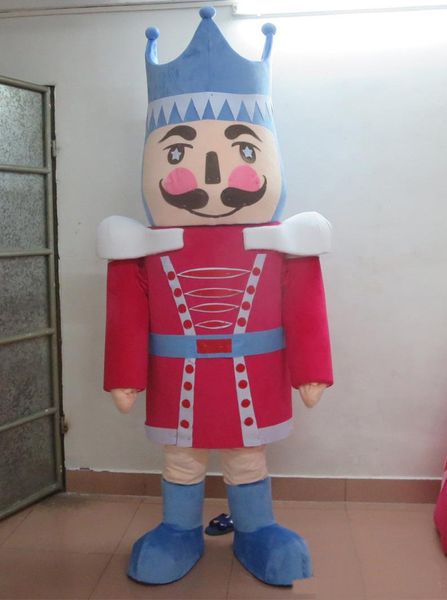 

2019 the head nutcracker doll mascot costume for to wear for sale, Red;yellow