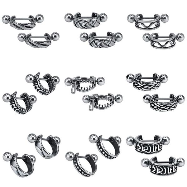 

zs 28 style punk style small round hoop earrings for men women stainless rock roll steel earring vintage hip hop ear jewelry, Golden;silver