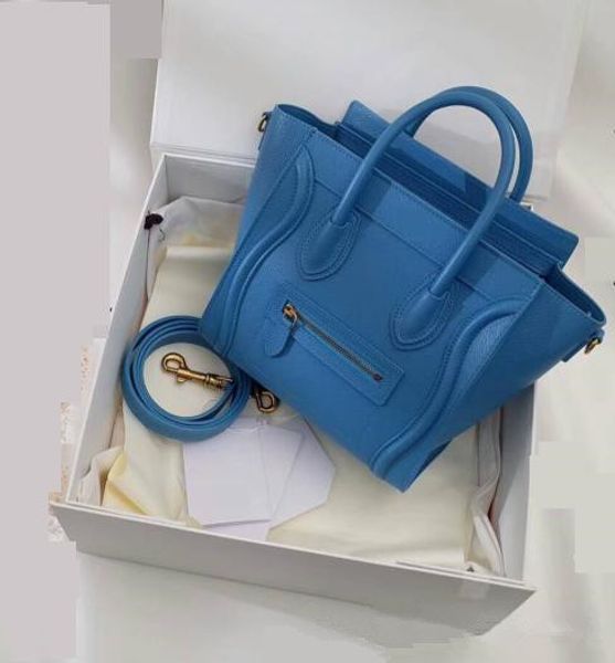 

New the ca ual tote tyle imported fir t layer calf kin genuine leather 9 color ol tyle plain women handbag