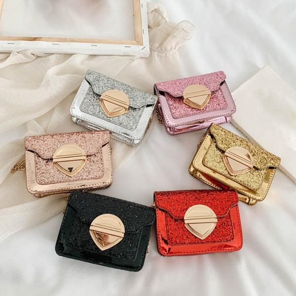 

spring summer children's bag cute girl shoulder package small square bag children's hand snack pu storage purse coin