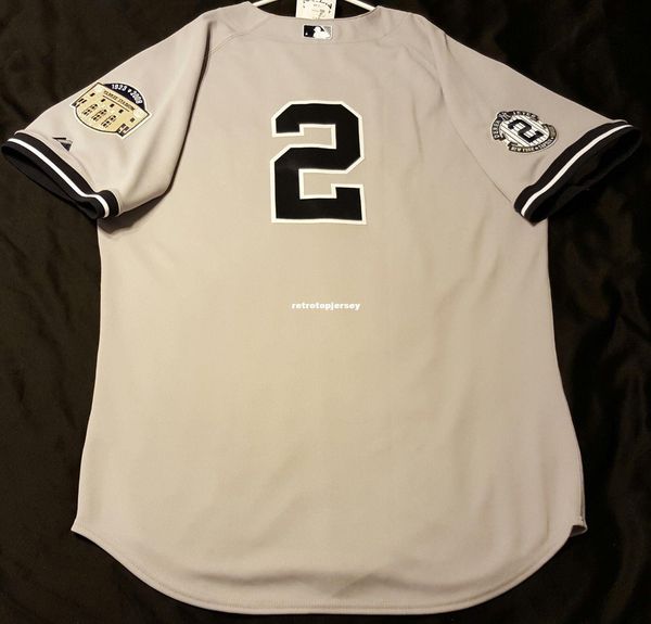 

#2 derek jeter new york on field jersey mens size xs-6xl baseball jerseys, Black;blue