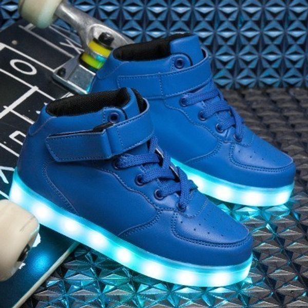 

boys girls fashion brand children led trainers baby toddler little big kid casual stylish designer shoes y18110304, Black;red