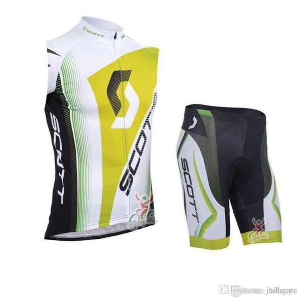 

2020 scott team cycling sleeveless jersey vest (bib )shorts sets breathable racing bicycle cycling clothing ropa ciclismo f0210, Black;blue