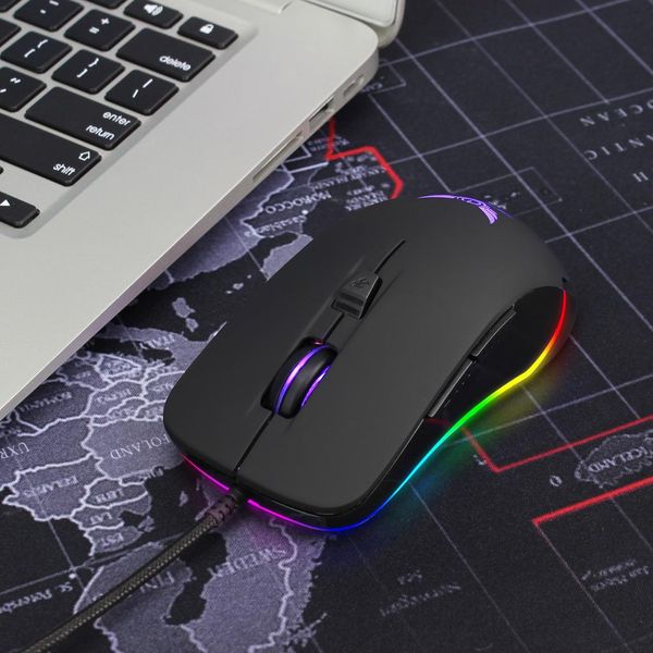 

professional wired gaming mouse 6button 4800 dpi led optical usb computer