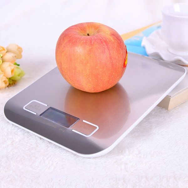 

stainless steel digital usb kitchen scale 10kg / electronic precision post food scale for cooking baking measuring tools
