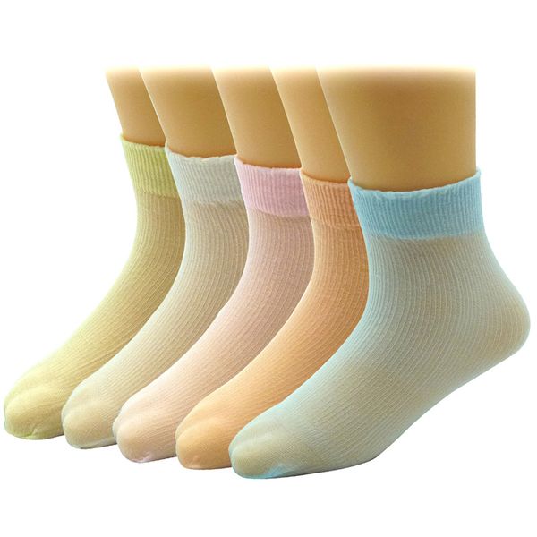 

10 pairs/lot baby girl socks for newborn infant toddler kids summer elastic pure color socks wholesale 0 to 4 years, Pink;yellow