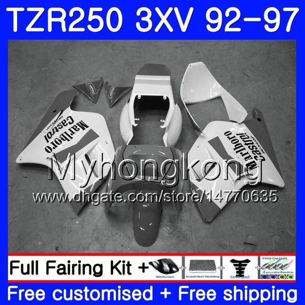 YAMAHA TZR250RR RS TZR250 için Kit Gri beyaz sıcak 92 93 94 95 96 97 245HM.50 TZR 250 3XV YPVS TZR 250 1992 1993 1994 1995 1996 1997 Fairing